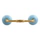 Blue Crackle Ceramic Bridge Handle